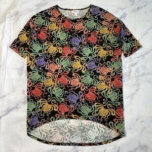 Lularoe Irma Tunic Womens Size XXS Octupus Nautical Oversized Sea Life Ocean M61